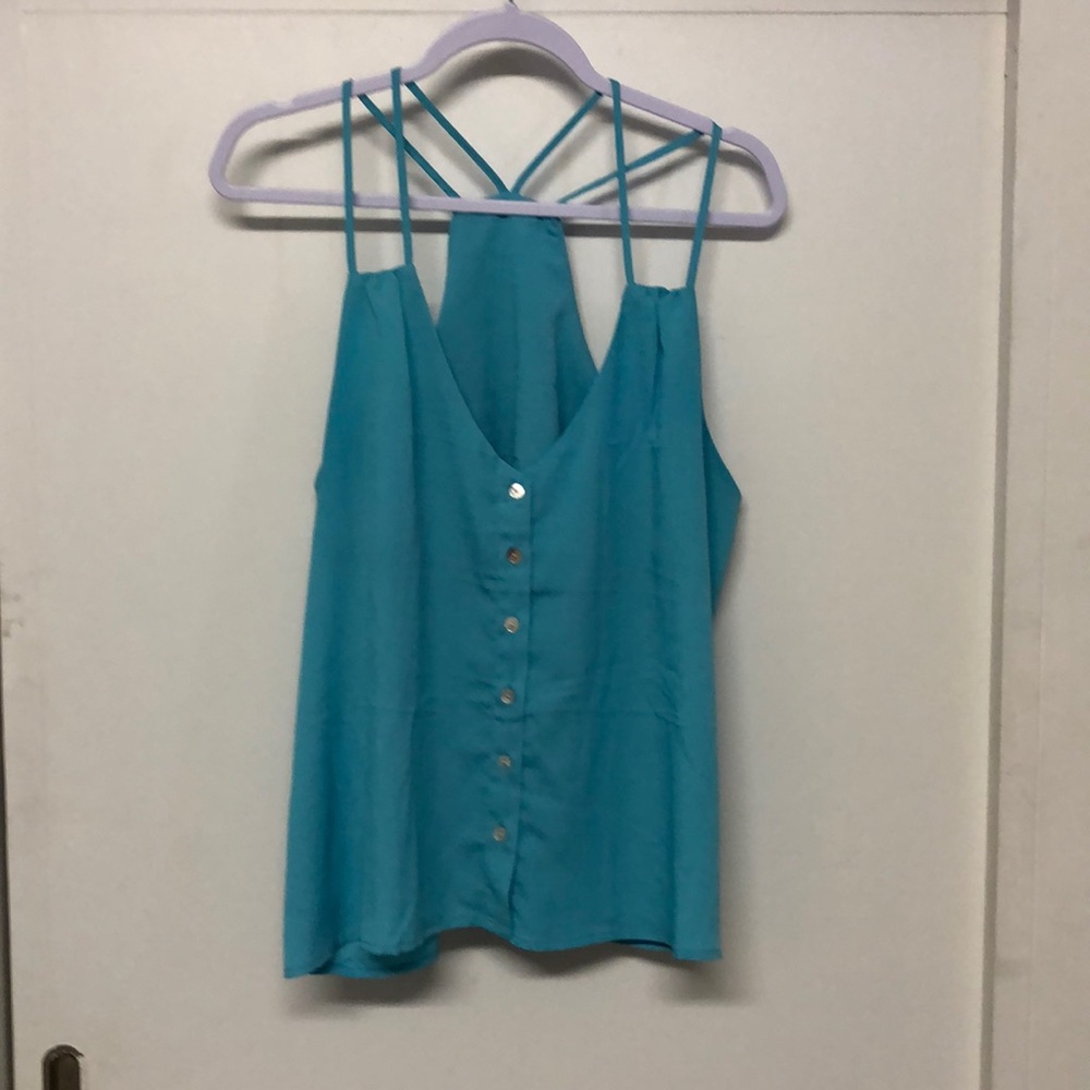 Pre-owned Sexy sleeveless top Medium Teal